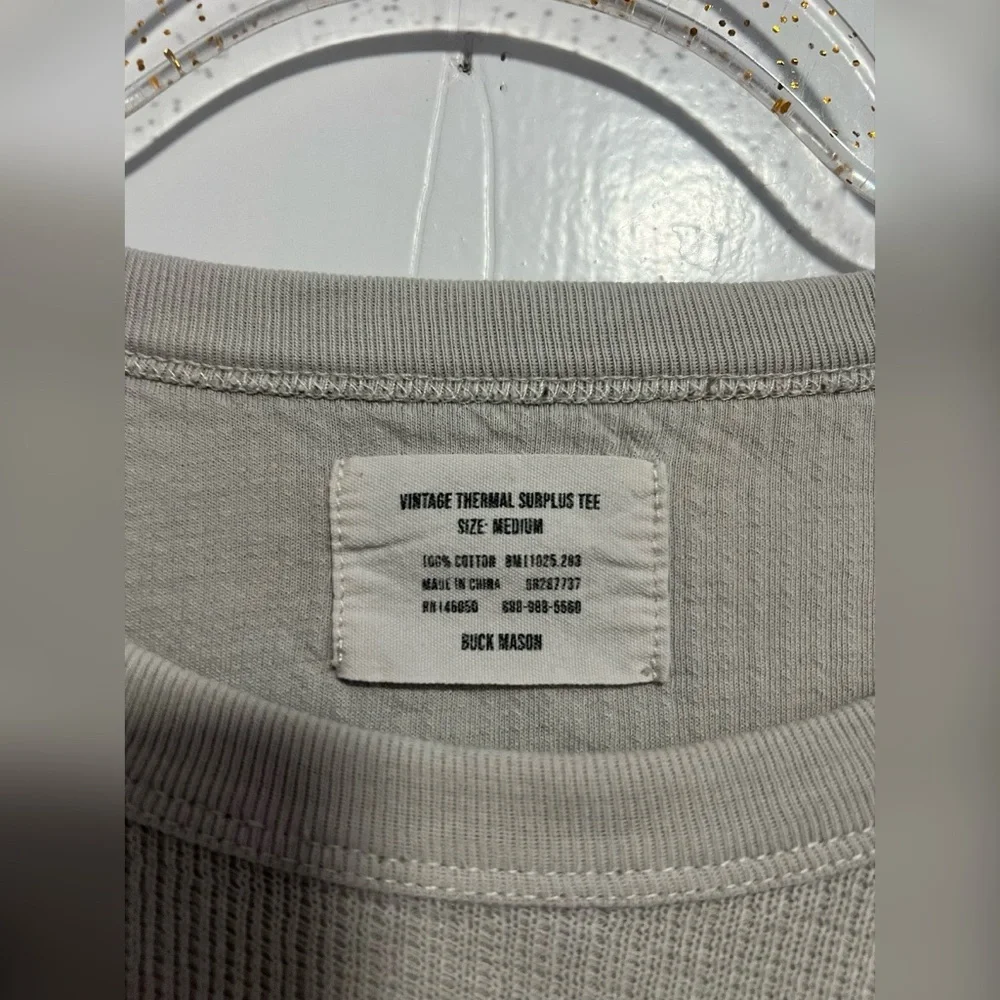 Buck Mason Vintage Thermal Surplus Tee Size M - Picture 4 of 6